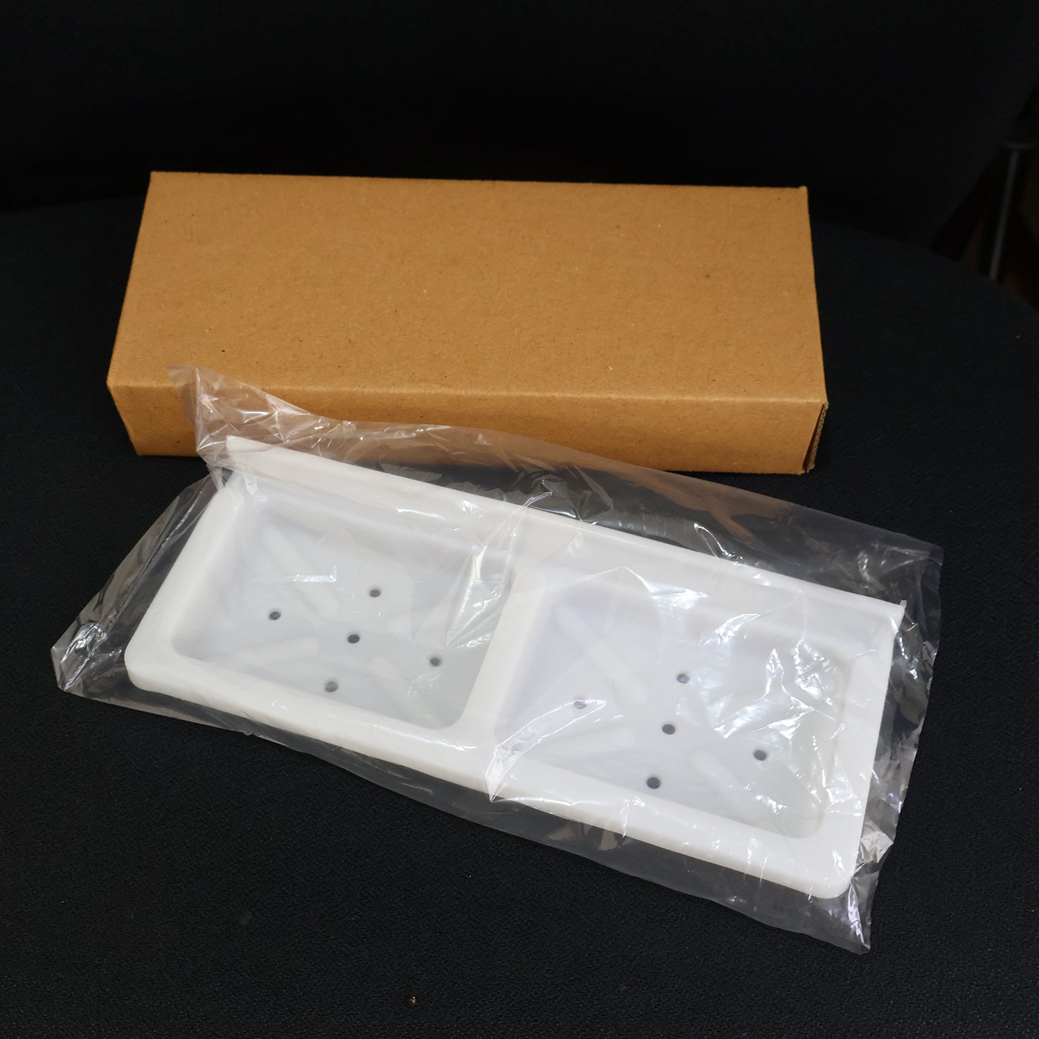 Wall Mounted Double Compartment Soap & Sponge Holder (1 Pc) Wall Mounted Double Compartment Soap & Sponge Holder (1 Pc)